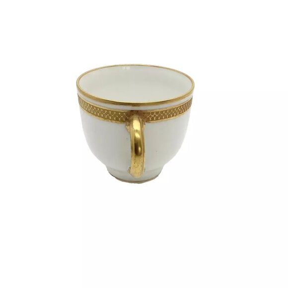 Limoges France W. G. & Co. Footed Demitasse Cup 3 Gold Bands Pattern GUE119 - Picture 3 of 6